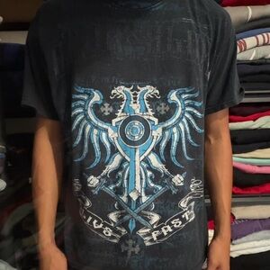 Vintage Honor & Glory Live Fast Graphic T-Shirt Emo Grunge